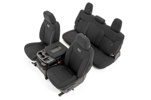 GMC Sierra 1500 Seat Covers - Front + Rear - Rough Country - Neoprene - '19-'24
